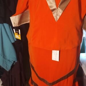 Elegant Orange Maxi Dress